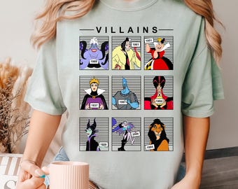 Disney Villains Shirt, Comfort Colors Disney Shirt, The Evil Queen Ursula Maleficent Shirt, Hades Cruella Captain Hook Scar Shirt, 152026