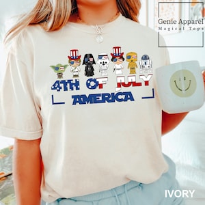 Star Wars America 4th of July Shirt, Comfort Colors Shirt, Disney Star Wars Shirt, 4th of July Shirt, Star Wars Characters Shirt, 151429
