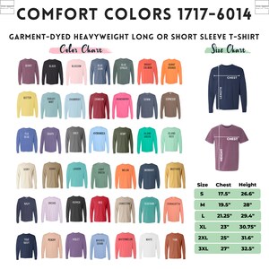 a chart showing the different colors of shirts