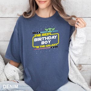 Personalized Disney Star Wars Birthday Shirt, Galaxy&#39;s Edge Family Birthday Party, Birthday Girl or Boy Shirt, Comfort Colors Shirt, 151398