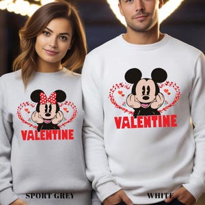 Disney Mickey Minnie Valentine Sweatshirt, Disney Love Hoodie, Mickey Minnie Crewneck, Valentines Day Sweatshirt, Disney Love Hoodie, 0656