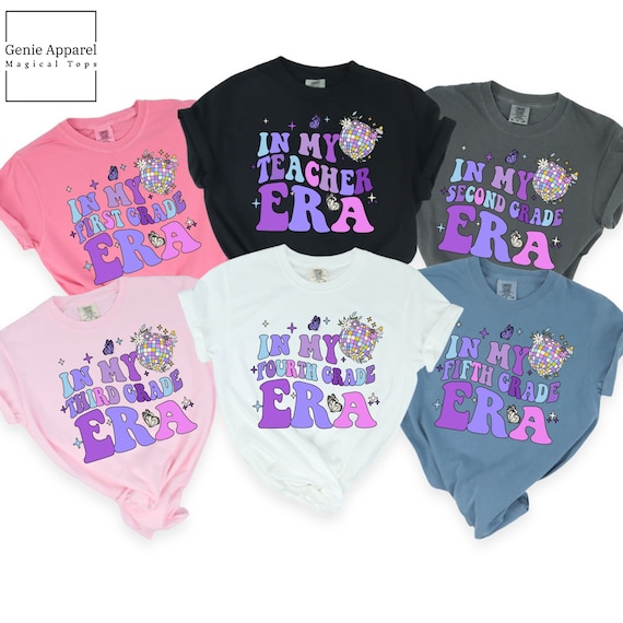 In My Teacher Era Shirt, Comfort Colors Back To School Shirt, First Day of School Shirt, In My Grade Era Shirt, Kindergarten Era Tee, 151608