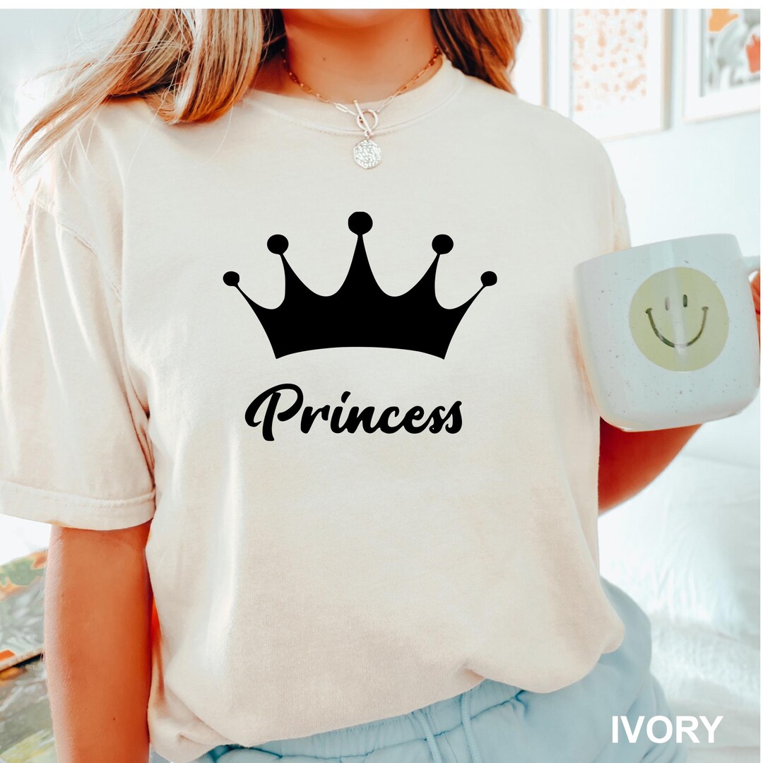 Disney Princess Shirt, Comfort Colors Disney Shirt, Princess Crown ...