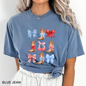 Coquette Cowboy Shirt, Comfort Colors, Western Cowgirl Shirt, Country Girl Shirt, Cowboy Boots Shirt, Cowgirl Shirt, Bow Shirt 153308