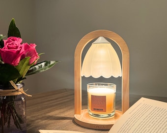 Candle Warmer Lamp| Modern candle lamp | Farmhouse style candle warming lamp | Wax warmer lamp with timer | Aromatherapy | Home Decor