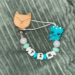 Personalized pacifier clip