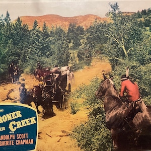 Coroner Creek (1948) Western Movie Lobby Card Starring Randolph Scott, Maguerite Chapman (48/808)