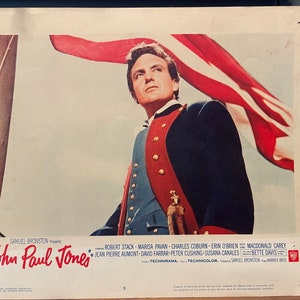 John Paul Jones (1959) Movie Foyer Karte über US Unabhängigkeitskrieg mit Robert Stack (59/217)