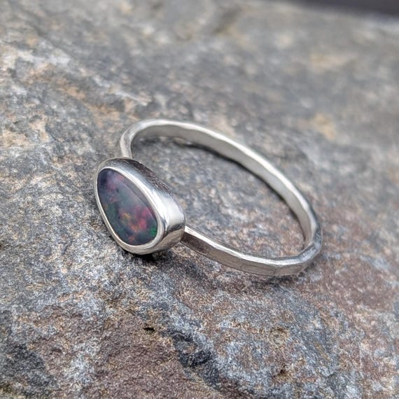 Australian Boulder Opal Ring - Size 9.25