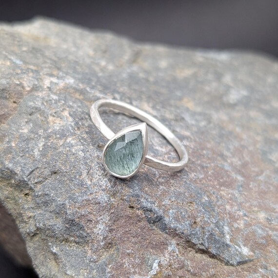 Moss Aquamarine Ring - Size 9.25