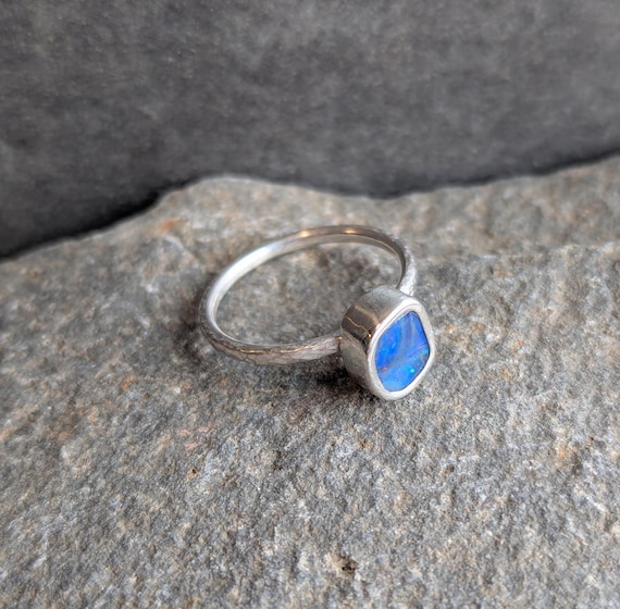 Australian Boulder Opal Ring - Size 6