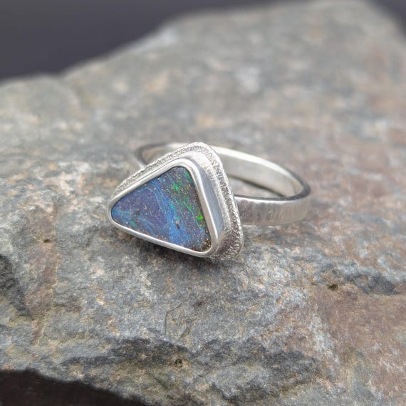 Australian Boulder Opal Ring - Size 9
