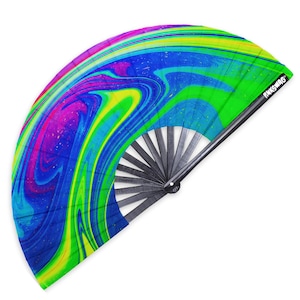 Rainbow Tie-Dye Clack Fan – LGBT Pride Festival Accessory
