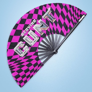 Serving Cunt Clack Fan – Pink & Black Drag Festival Accessory