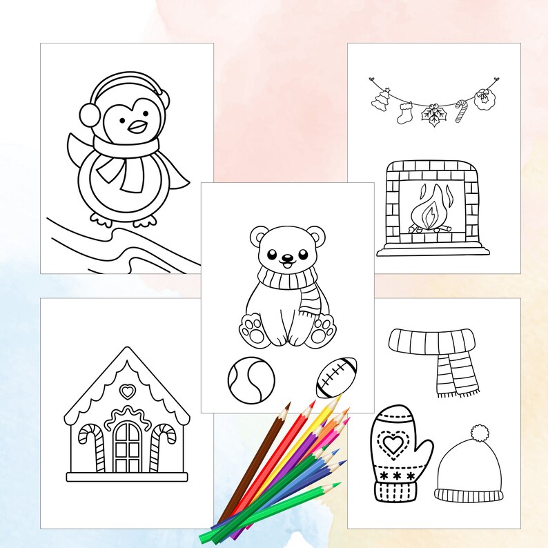 Printable Coloring Pages for Kids, Todler, Preschool, A4 US Letter