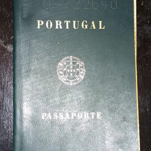 Vintage paspoort met stempels