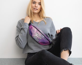 Personalized Galaxy Fanny Pack, Custom Space Hip Pouch, Starry Waist Bag, Celestial Belt Bag, Galactic Hip Bag, Cosmic Travel Pack, Universe