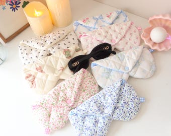 Personalized Name Eyeglasses case, cute sunglasses case, glasses sleeve, fabric sunglasses case, soft eyeglass case, floral glasses case