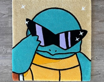 Squirtle Squad Handtufted Rug - Etsy