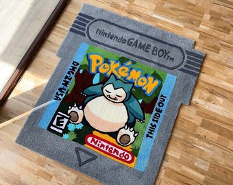 Alfombra personalizada hecha a mano con mechones: decoración colorida inspirada en videojuegos de anime