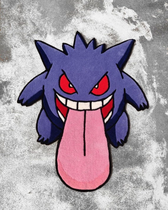 PURPLE SHADOW MONSTER Custom Rug / Handmade Tufted Rug for Anime Fans and Gamers / Kids Room Decor / Gaming Rug