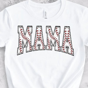 Baseball Mama DTF Transfers, Clear Film Prints, Ready to Press, Heat Transfer, Direct to Film Print, Hot Peel image 1