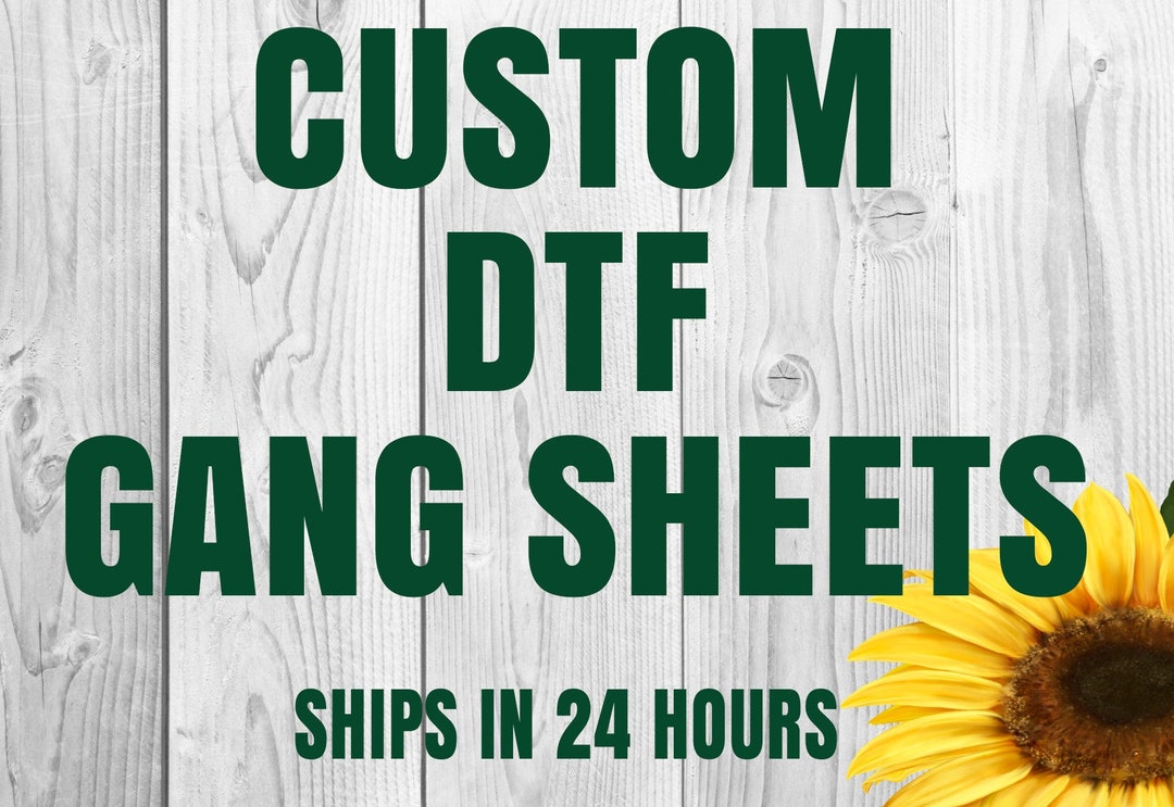 Custom DTF Gang Sheet Heat Transfer Full Color Prints Etsy