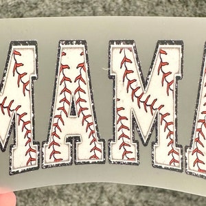 Baseball Mama DTF Transfers, Clear Film Prints, Ready to Press, Heat Transfer, Direct to Film Print, Hot Peel image 2