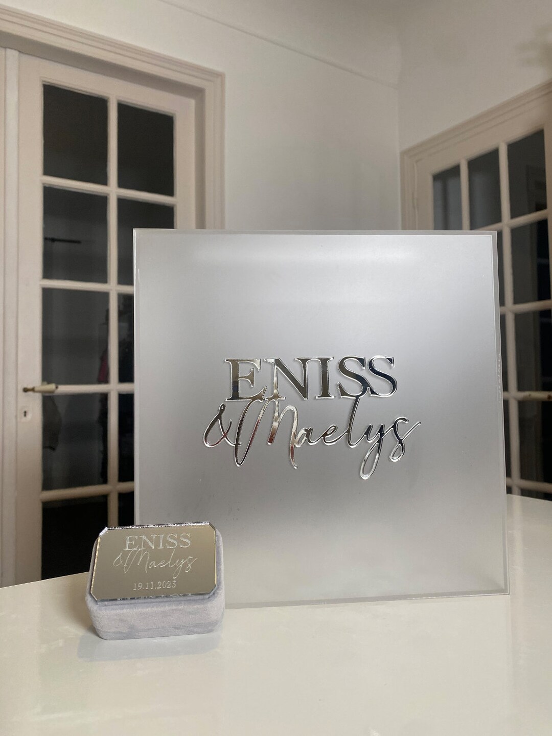 Personalized Plexiglass Urn for Weddings and Events married First Names ...