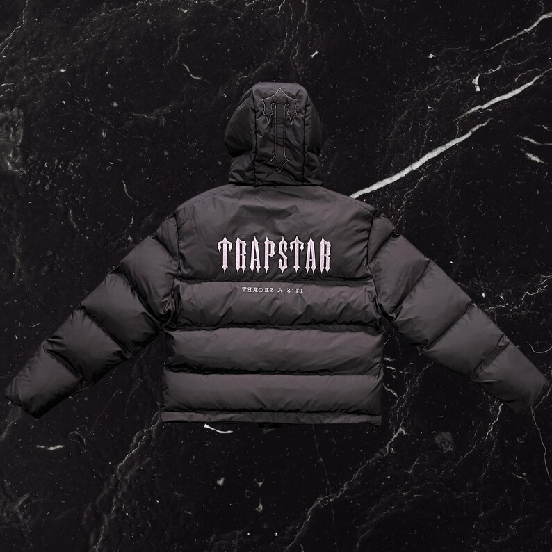 Trapstar Decoded Hooded Puffer Jacket 2.0 Black Trapstar Etsy UK