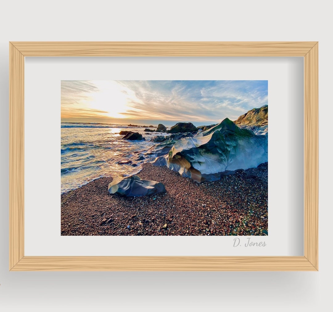 Cambria, California ’high Tide’ Beach Ocean Rocks Sunset Photography