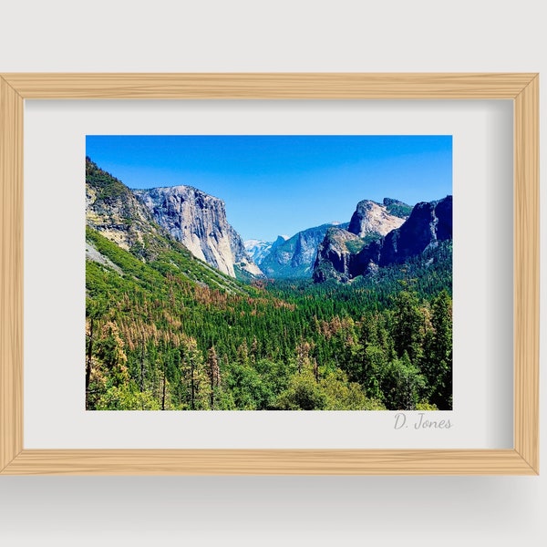 Yosemite, California ’Valley Divide’ El Capitan Granite Rock Trees Sky Photography Digital Download