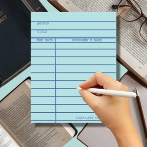 Library Card Pretend Play Notepad - 50 Pages per Notepad
