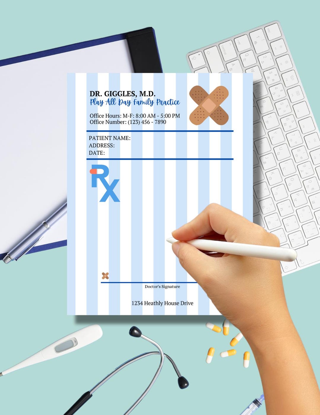 Doctor RX Prescription Pretend Play Notepad - 50 Pages per Notepad - Etsy