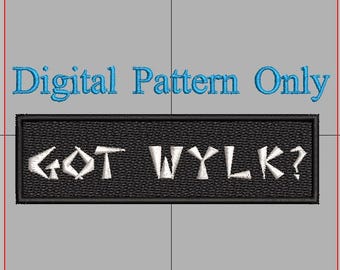 Got Wylk? Patch Embroidery Pattern
