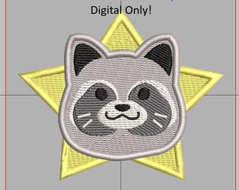Raccoon Patch Embroidery Pattern