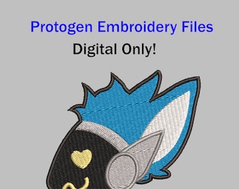 Protogen Helmet Patch Embroidery Pattern