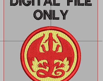 Wings of Fire Patch Embroidery Design