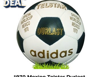 Ballon de football DURLAST MEXIQUE 1970 FAIT À LA MAIN Taille 5