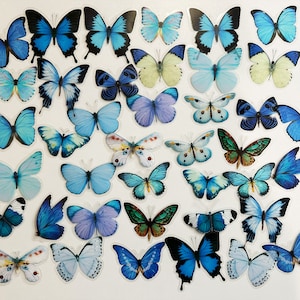 Etiqueta engomada del ordenador portátil, 40 piezas de pegatinas de mariposa transparentes impermeables para equipaje, fundas de teléfono, botellas de agua, álbum de manualidades, diario de balas