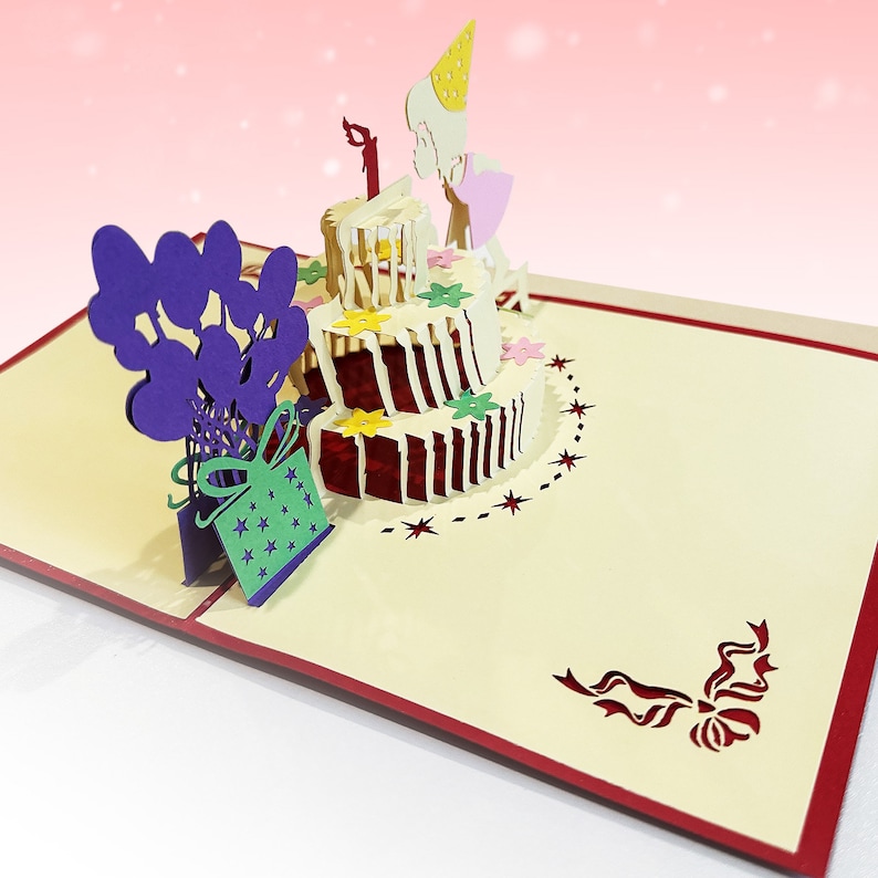 3D Pop up Birthday Card,warming Birthday Cake Happy Birthday Card ...