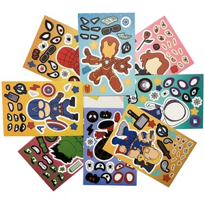 Emotions de super-héros : lot d'autocollants océaniques 8 pièces - Impression HD, imperméable, idéal pour les bouteilles d'eau, les ordinateurs portables, les fêtes et les jeux créatifs des enfants !