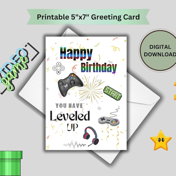 Birthday Card Printable - Etsy