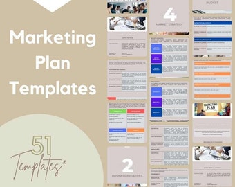 Canva Template Marketing Plan Templates (A4 size) for DIGITAL MARKETING, BUSINESS