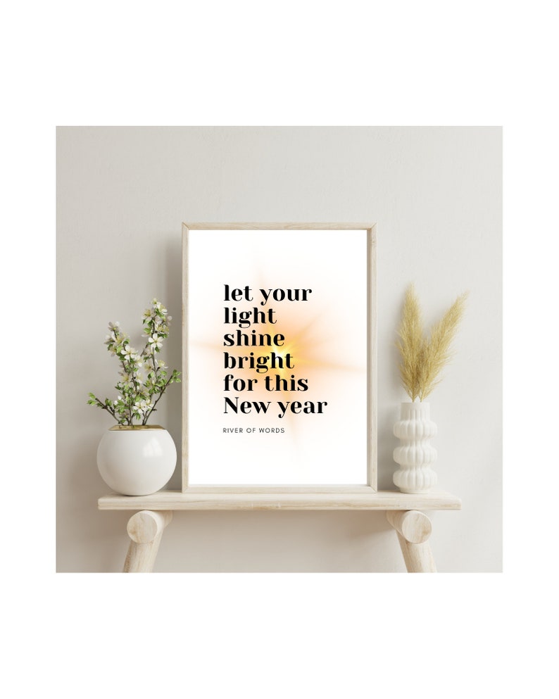 Motivational Quote Let Your Light Shine Bright for This New Year - Etsy