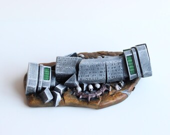 Painted Fallen Column Ruins Terrain for miniature games, role-playing, DnD, Warhammer