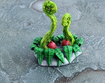 Hand-Painted Alien Plant Terrain: "Double Fern" Wargaming Miniature