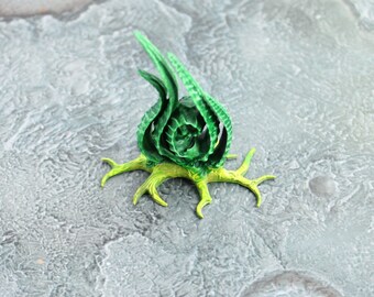 Alien Plant Painted Terrain: "Spiral Fern" for tabletop games