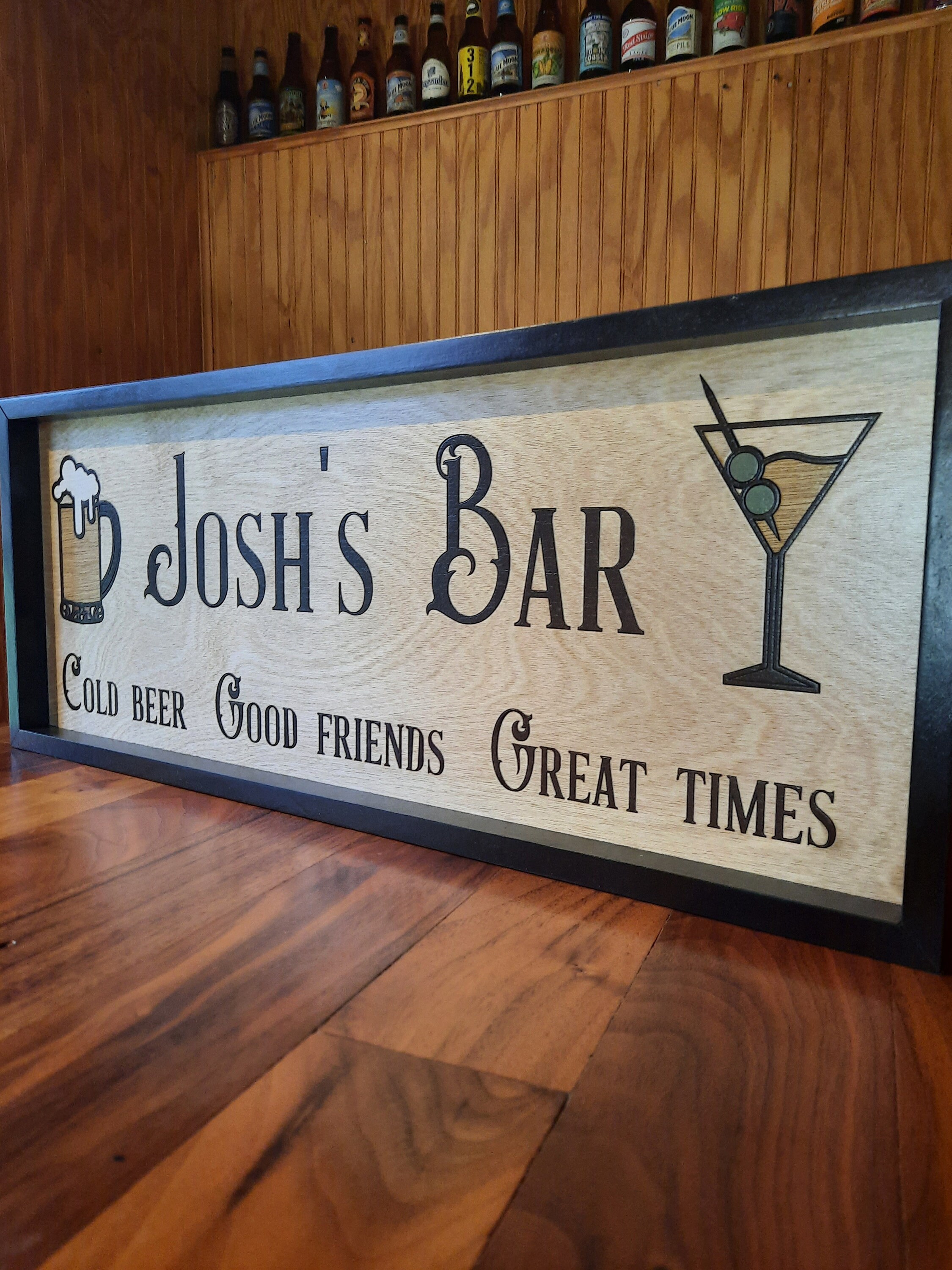 Personalized Wood Bar Sign, Home Bar Sign, Beer Sign, Custom Wood Sign