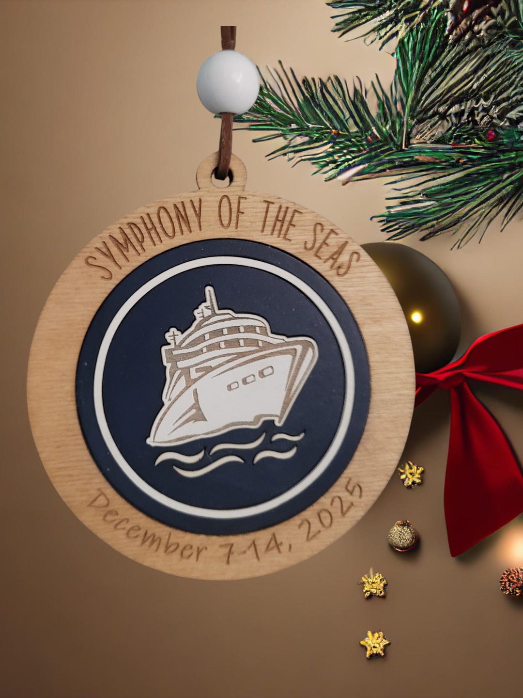 Ship Inlay Personalized Wood Inlay Cruise Ship Christmas Ornament Family Cruise ...